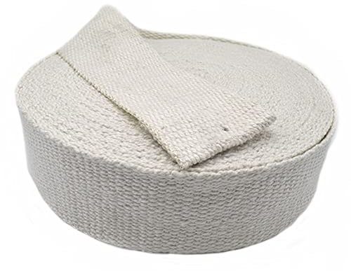 ZOENAE Tiras de Fibra cerámica Cinta de Fibra cerámica Cinta Aislante Cinta ignífuga Cinta de Fibra de Vidrio Cinta de silicato de Aluminio, Largo 1000 mm (Size : 50 * 3mm)