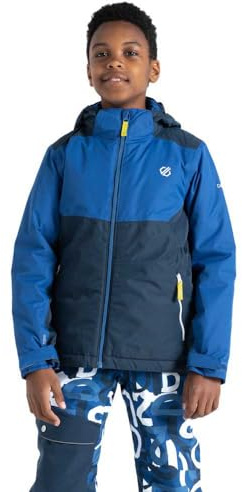 Dare2b Impose Iii - Giacca da sci unisex per bambini, Denim blu chiaro di luna svedese, 9-10 Anni