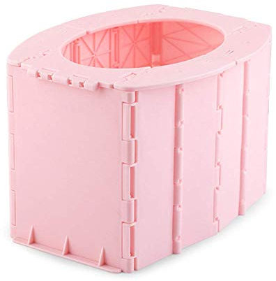 Urinal Für Kinder, Tragbares Auto-Wc, Reisetöpfchen, Faltbares Mobiles Notfall-Toiletten-Urinal, Toiletten-Camping-Töpfchen, Für Notfälle Im Freien, Camping, Wandern, Autoreisen, Stau (Rosa)