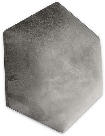Muralo Samt Wandkissen Hexagon Stoff Polsterpaneel Schlafzimmer Wohnzimmer Bett Wandpolster Bettkopfteil Lendekissen Modern Luxus Gepolstert Polster Paneel (Grau, 40 cm x 35 cm)