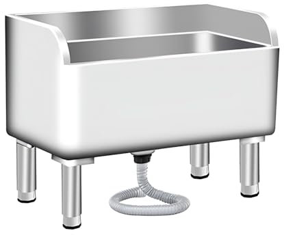 Commercial Floor Mop Sink, With Sink Drainage/Strainer, 304 Stainless mop sink commercial,Laundry Room Slop Sink for Commercial kitchen, Restaurant, Garages, (S-17.7L x 16.1W x 21.6H)