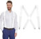AEYURUID Hosenträger für Herren und Damen - Extra Stark, Breit, Weiß - Für Skihose und Arbeit - Suspenders