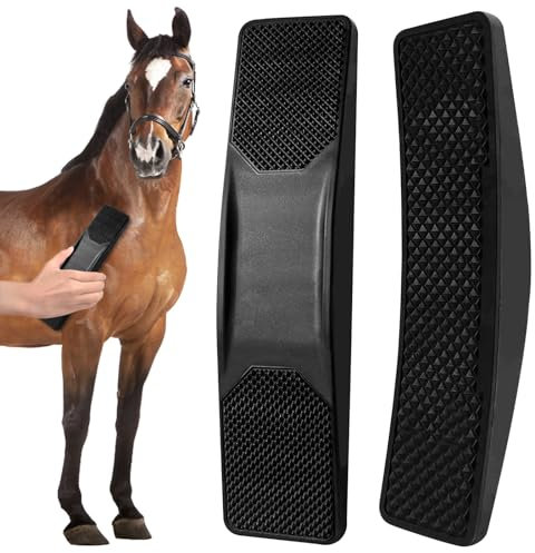 Atuoxing Multifunktionale Pferdebürste, Pferde Wurzelbürste, Pferdebürsten zur Reinigung, 6 In 1 Massagekamm für Pferde, Horse Grooming Brush, Bürste Pferde Zubehör