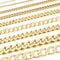 Edle Echt Goldkette Breiten 0,8mm-6,0mm Panzerkette 333-8 Karat Gold, Breite der Panzerkette:0.8 mm, Länge der Kette:50 cm Halskette