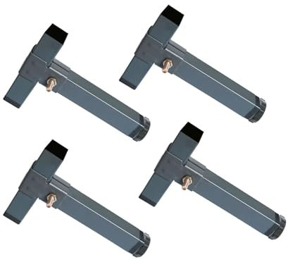 4 Pièces Pied de Lit Universel Réglables, Pieds pour Sommier à Lattes Universel, Réglables Pieds de Lit Reglable Tube Carré Acier Pied Sommier Pattes de Meuble (10cm,3 * 3cm)