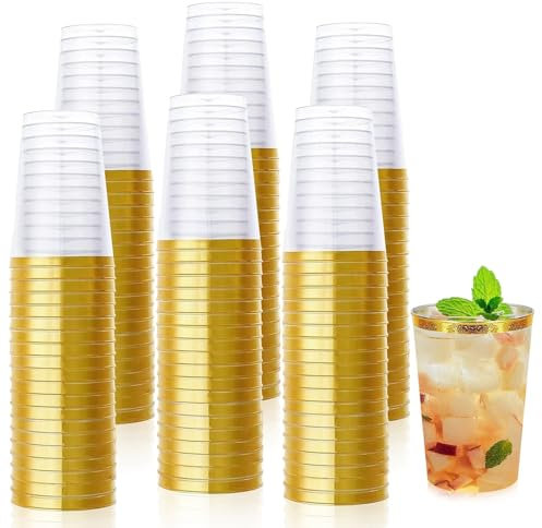 SerenitySphere 60 Bicchieri Da Plastica, Bicchieri Plastica Rigida Lavabili 360ml-12oz,Bicchieri Cocktail Plastica,Bicchieri Vino,Bicchieri Plastica Rigida