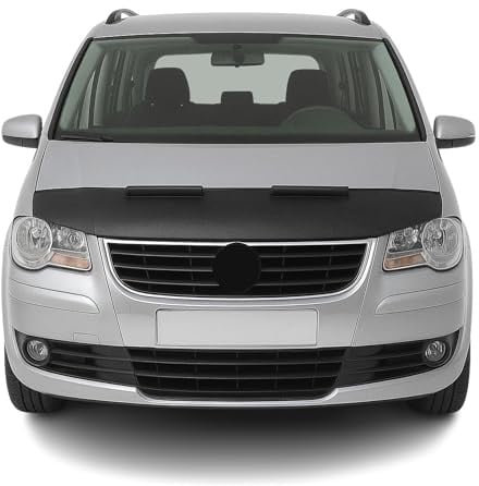 Haubenbra Steinschlagschutz Bonnet Bra kompatibel mit VW Touran 2003-2010 Schwarz Halb
