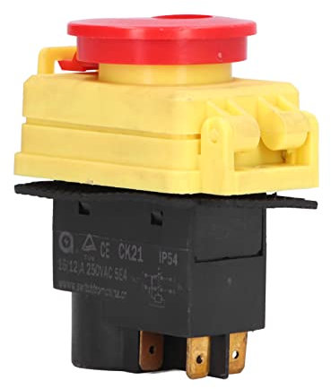 aqxreight Elektromagnetischer Schalter, Wasserdicht, Druckknopf, EIN/Aus-Schalter für Schneidemaschine, Industrie, 250 V