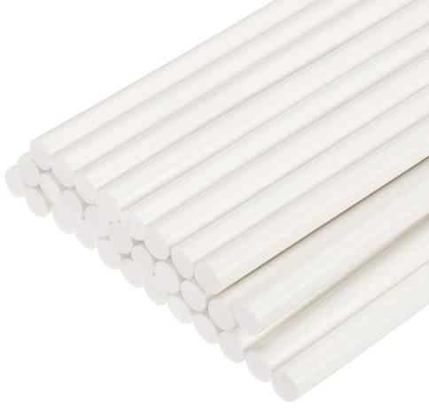 sourcing map Mini Hot Glue Gun Sticks 12-inch x 0.27-inch Glue Sticks for Glue Gun, White 30pcs