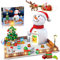 HOGOKIDS Weihnachtsmann Haus Bauspielzeug mit LED Licht - 566 Stück Winterzeit Schneemann Bausatz Weihnachtsbaum Dekoration Spielzeug Geschenk für Kinder Mädchen Jungen Alter 6 7 8 9 10+ Jahren alt