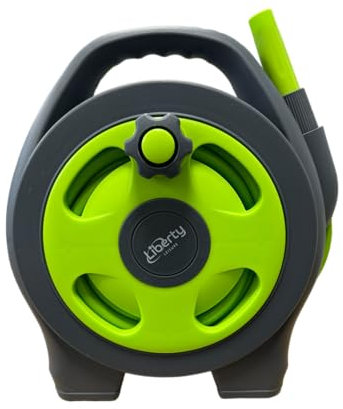 Liberty Leisure Pro Hose Reel - 11.6m Garden Hose with Quick-Release Coupling and Multi-Jet Spray, Wall Mounted Hose Reel for Garden, Water Hose, and Outdoor Use