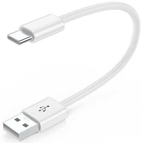 Carplay Cable para iPhone 16e 16 Pro para Coche, 18W Cable Tipo C 0,3M Nylon USB C Adaptador Carplay para iPhone 15 Pro Max Plus 5G Galaxy A55 A35 A34 A54 A53 Samsung S24 Android Auto Pixel 9 Pro 8a 7