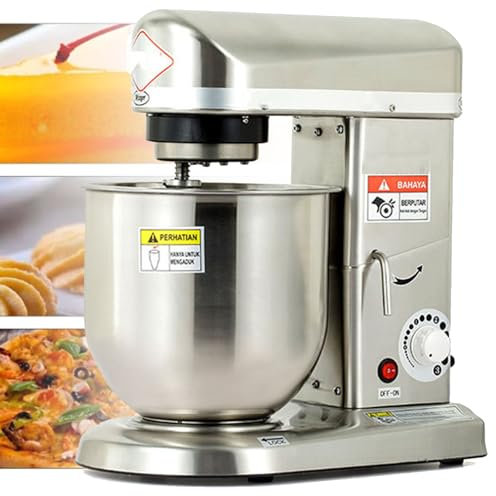 Batteur sur socle commercial, batteurs sur socle pour aliments ménagers pour la cuisson avec bol, batteurs de cuisine 10 L, batteur sur socle 3 en 1 pour pâte à pain et gâteau avec crochet pétrisseu