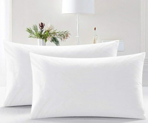 Xania Bedding Soft Poly Cotton Hotel Pillows 2 Pack, Designed For Ultimate Luxury Sleep Experience with Hypoallergenic and Dust Mite Resistance, Premium Quality Hotel Pillow Plain (2)