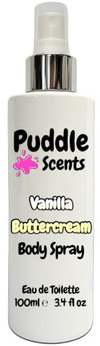 Vanilla Buttercream Body Spray - 100ml Eau de Toilette (EDT) - Atomiser Mist - Sweet Scent - Vegan Friendly - Puddle of Wax - Made in the UK