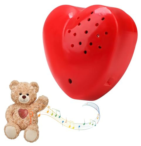 Voice Recorder for Teddy,Mini Voice Recorder,Voice Recorder for Teddy Bear,Teddy Bear Voice Recorder Heart Shaped Mini Voice Recorder Speaker for Speaking and Recording Custom Messages