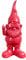 Alfie Francis 26.5cm Tall Modern Funky Bright PINK Rude Gnome Living Room Ornament Gonk Middle Finger Up Yours F OFF Resin Statue for Home and Garden