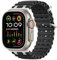 MoKo Bracelet Amélioré en Silicone Sport Océan pour Apple Watch 49mm/46mm/45mm/44mm/42mm - Serie 10/9/8/7/6/5/4/3/SE2/SE/Ultra/Ultra2 - Unisexe, Argent/Noir