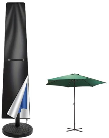 Funda Parasol, Funda Protectora para Sombrilla, Funda Sombrilla Jardín, Funda Sombrilla Playa, Funda Protectora para Parasol, Funda Impermeable para Sombrilla de Jardín, Cubierta para Sombrilla