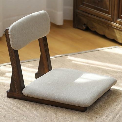Enigmaire Tatami Stuhl,Tatami Meditationsstuhl Im Japanischen Stil,Bambus Bodenstuhl FüR Wohnzimmer,Bodenstuhl Sitz Mit Kissen,Platz Sparen,Geeignet FüR Wohnzimmer,Erker,Balkon