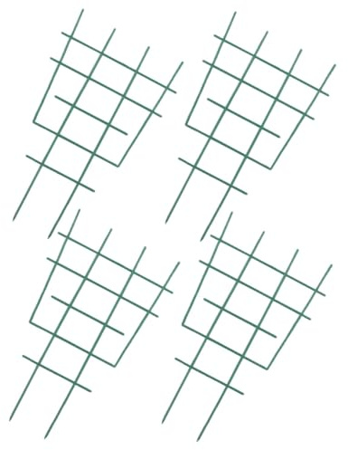 EPIGEIST 4 pièces Support de Plante Plastique Lot de Treillis pour Plantes Grimpantes Clématites Lierre et Orchidées Cadre de Jardin Facile à Installer pour Balcon et Pots