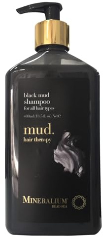 MINERALIUM - Shampoo Schwarzer Schlamm Totes Meer - 400 ml | Shampoo Schwarzer Schlamm Totes Meer: reinigt das Haar sanft und unterstützt ein geschmeidiges Haargefühl.