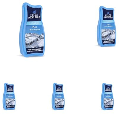 Felce Azzurra - Gel Assorbiodori Pura Montagna, Profumatore per Ambienti Piccoli, Armadio e Cassetti Assorbi Odori, Deodorante Ambiente dal Profumo Duraturo, Profumatore Ambiente, Profumatori 140gr