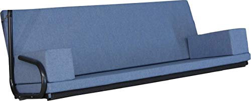 Angerer Freizeitmöbel GmbH Hollywoodschaukel Auflage Tolar - passend für viele 3-Sitzer Hollywoodschaukeln - Schaukelauflage Made in Germany (Hellblau)