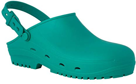 REPOSA Max Sabots infermiere, Sabot sanitaire, polymère Antistatique Naturel, sans Latex, Semelle Anatomique, Semelle SRC,Vert, 39 EU