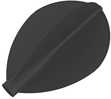 8 Flight Schwarze Teardrop Shape Pro Dart Flights für Dartpfeile
