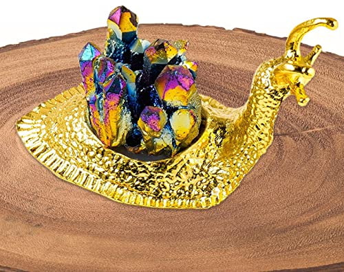 Vigcebit Natürliche Kristall- -Schnecke,Miniatur Tier Schnecke Statue Spielzeug | Crystal Raw Stone Tierverzierung, Desktop-Dekoration