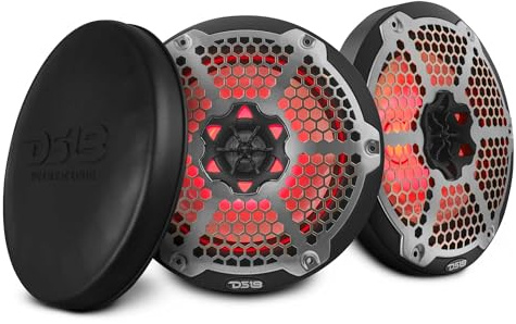 DS18 NXL-8M/BK 8 375 W Max 2-Way 4 Ohm Marine Audio Speakers w/RGB LED - Black