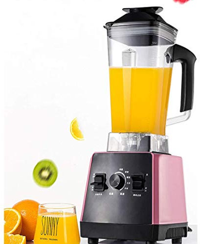 QREZ Licuadora Batidora, Licuadora para Batidos Licuadora para Verduras Y Frutas Batidora De Vaso Comercial Profesional Batidora De Mano 35000Rpm 1500W,Rosado
