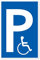 Cartello per parcheggio con disabili, 20 x 30 cm.