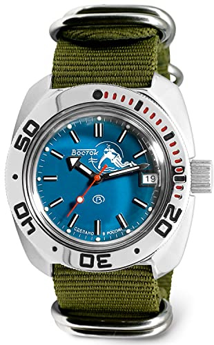 VOSTOK Scuba Dude Amphibian Automatik-Automatik-Armbanduhr für russische Taucher, WR 200 m, modisch, Business, legere Herrenuhren, Modell 710059