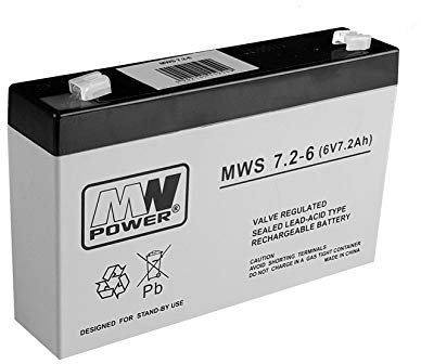 Batterie Rechargeable pour Voiture autoportée 6 V 7,2 Ah