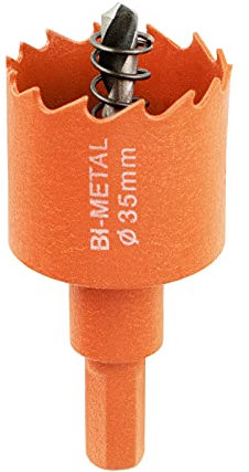 Meccion Scie Cloche Bi-métal, HSS Coupe-trou Rapide avec Arbre et Foret de Centrage pour Bois, Tôle, Plaques de Plâtre, Métal Souple, Plastique (35mm)