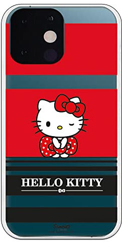 Personalaizer Hello Kitty iPhone 13 Mini Case - Red and Black Stripes