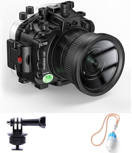 Sea frogs Underwater Camera Case Compatible with Sony A7RIII 28-70MM 40m/130ft Maximum Diving Depth Waterproof Camera Housing for Diving, Surfing, Rowing, Skiing IPX8