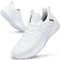 Feethit Baskets et Chaussures de Sport Homme Tennis Respirant Légères et Confortables de la Mode de Marche Fitness Running Tennis Outdoor Gym Jogging Sneakers Hommes Blanche 40 EU