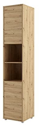 MEBLINI Schrank für Schrankbett Bed Concept - Hochschrank mit Ablagen und Fächern - Nachttisch - BC-08 - Artisan Eiche