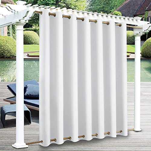 Qelus Tende da esterno per pergolato, gazebo da giardino, larghezza 250 x 240 cm, impermeabile e antivento, isolamento termico, tende oscuranti per patio, prato, tende con occhielli superiori e