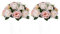 Nuptio Boules de Fleurs pour Centres de Table de Mariage - 2 Pcs 24cm Diamètre Fleurs Artificielles Arrangement Boules Centres de Table - Rose Pêche & Blanc Crème pour Décorations Fête Mariage