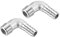 M METERXITY 2 Paquet Tuyau Barbillon Raccords - 90 Degré Coude Inox Acier 12mm Tuyau Connecteur Appliquer à Eau Carburant (G3/8 Mâle Tuyau)