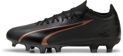 PUMA Ultra Match Fg/AG, Soccer Shoe Unisex-Adulto, Black Copper Rose, 44 EU