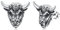 Kuh Ohrringe Stecker 925 Sterling Silber Kuh Ohrstecker Unisex Kühe Geschenke Goth Ohrschmuck
