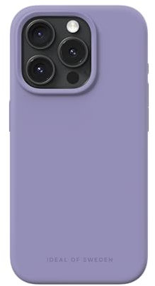 IDEAL OF SWEDEN Griffige Silikon-Handyhülle mit Einer glatten Haptik und leichtem Gefühl - Schützende stoßfeste Hülle in trendigen Farbdesigns, Kompatibel mit iPhone 15 Pro (Purple)
