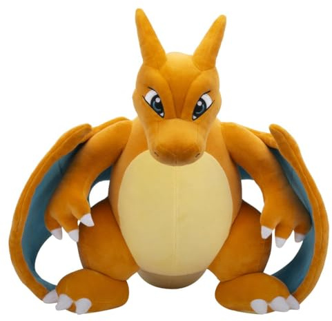 Pokemon 61 cm großer Charizard Jumbo Plüsch – Charmander Evolution – Offiziell Lizenziertes Pokémon – Premium-Qualität, weiches riesiges Stofftierspielzeug für Kinder, Jungen, Mädchen und Fans
