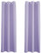 Happy Homewares Lilac Eyelet Curtains - 66 x 84 Inch Drop - Elegant Room Darkening Blackout Curtains with Thermal Insulation - 2 Panels for Bedroom or Living Room