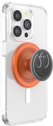 PopSockets Handy-Grip für MagSafe, Magnetischer Halter, Handyständer, Star Wars - Distressed Rebel Symbol